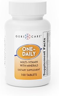 GeriCare One-Daily Multi-Vitamin & Minerals, Dietary Suplement Tablets (100 Count (Pack of 1))