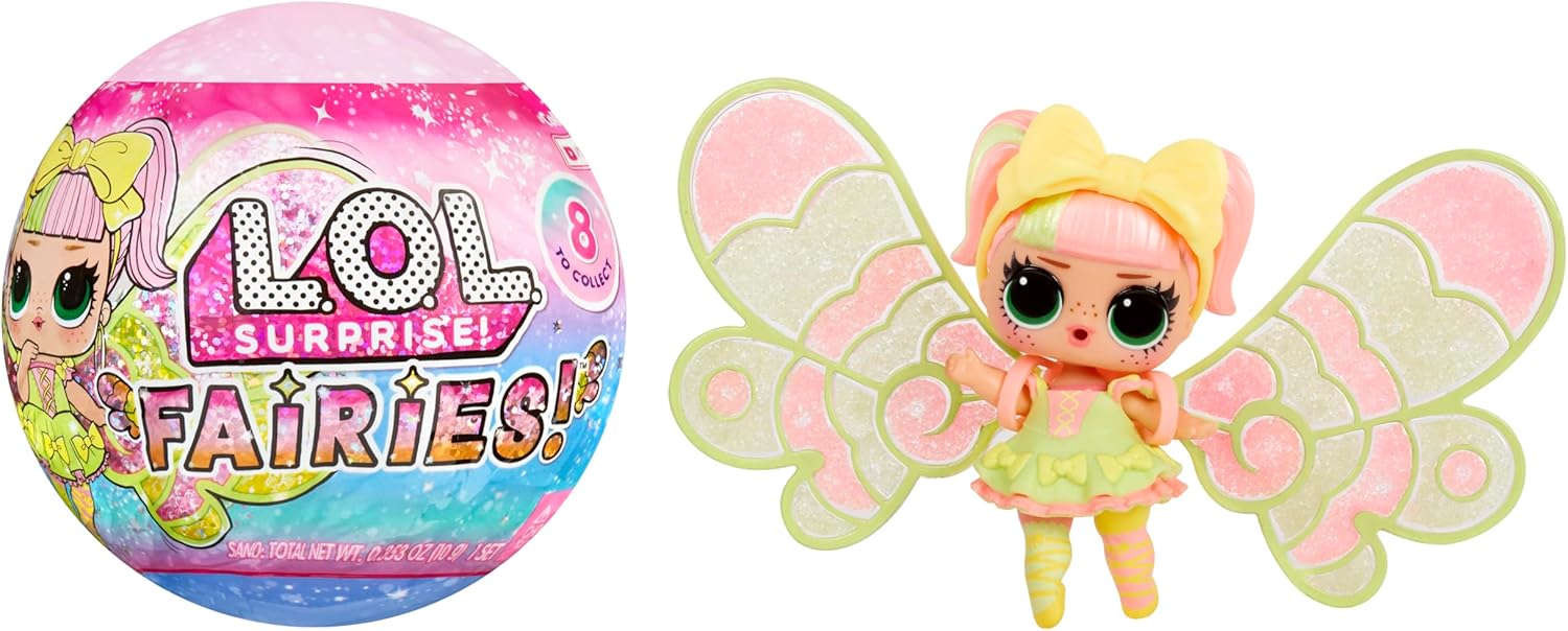 L.O.L. Surprise! Fairies Tots Dolls with Make-Your-Own Fairy Wings and 8+ Surprises to Unbox, Including Matching Fairy Accessories - Great Gift for Kids Ages 4+