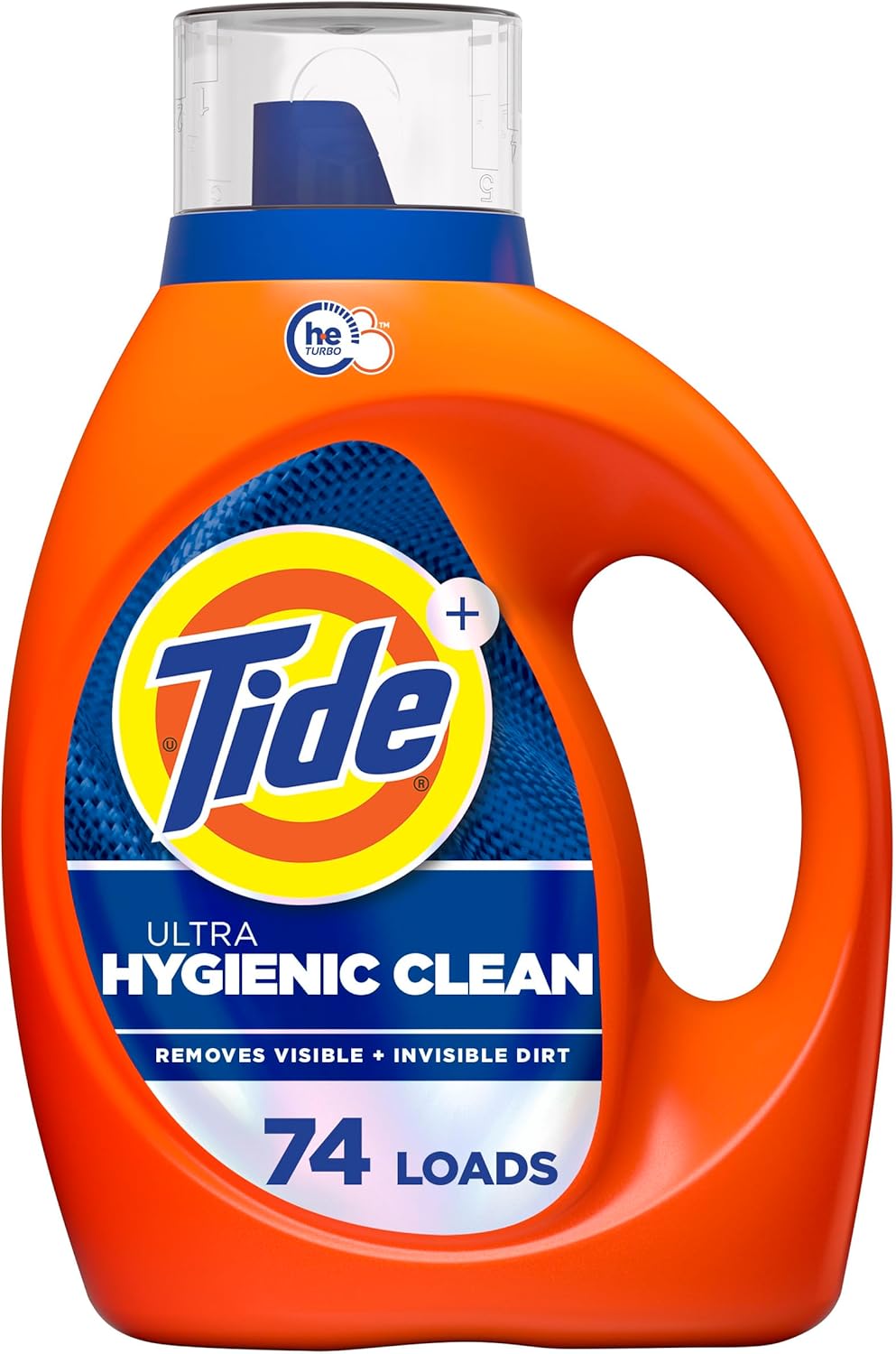 Tide Hygienic Clean Heavy 10x Duty Liquid Laundry Detergent, HE Compatible, Original Scent, 105 fl oz, 74 loads