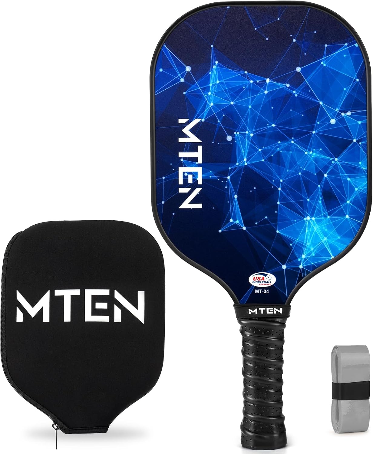 MTEN Pickleball Paddles Set of 2/4/1, USAPA Approved Fiberglass Rackets
