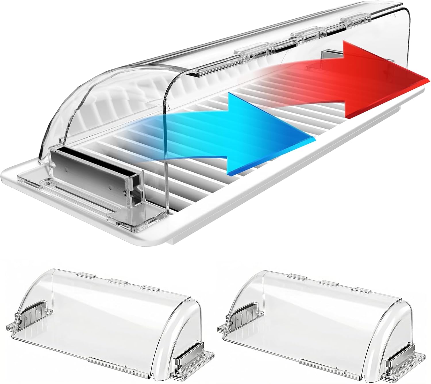 Air Vent Deflectors, Adjustable Magnetic, 9-15 Inches, 2 Pack