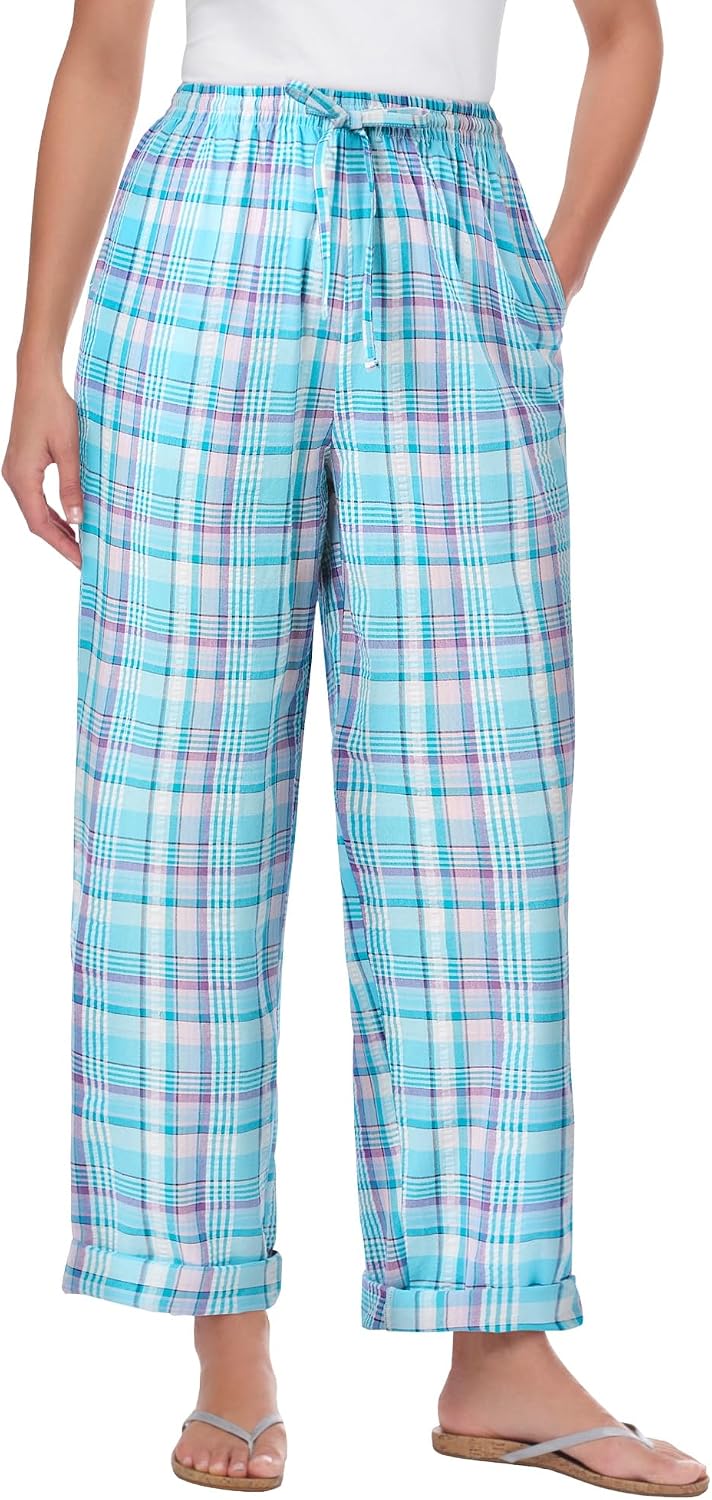 Woman Within Plus Size Petite Seersucker Pant