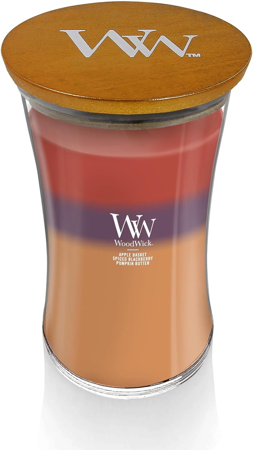 WoodWick Large Hourglass Candle Autumn Harvest Trilogy 21.5 oz
