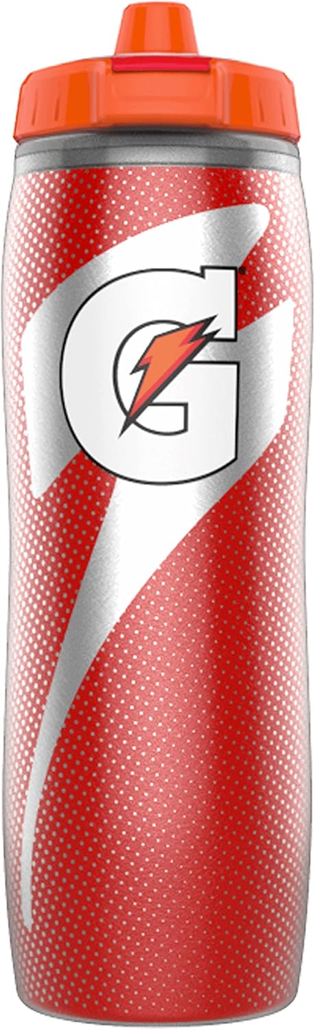 Gatorade Insulated Squeeze Bottle, Red, 30oz