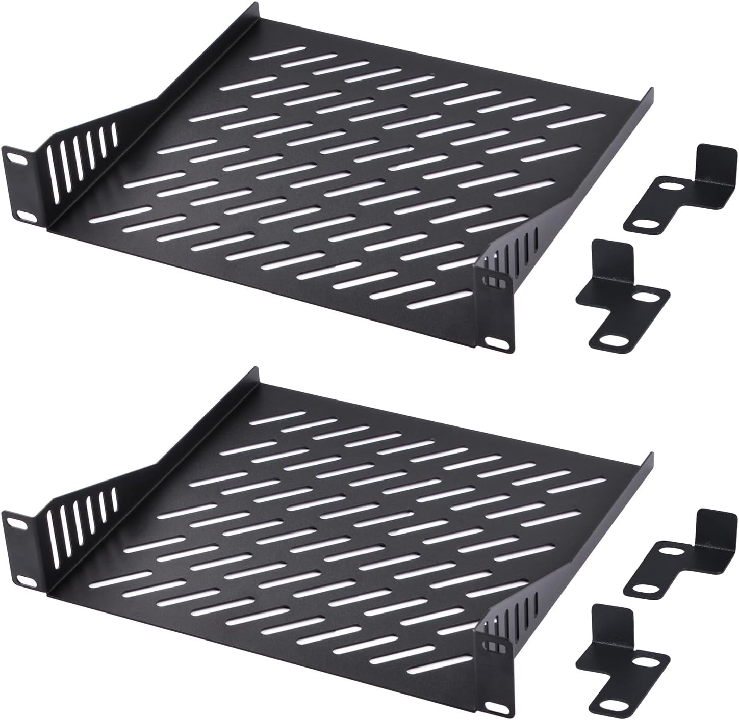 GeeekPi 1U Server Rack Shelf, 10-inch 200mm Depth Universal Rack Mount Shelf, Vented Cantilever Tray for 10 inch Server Equipments and DeskPi RackMate T1/T0 Network Rack