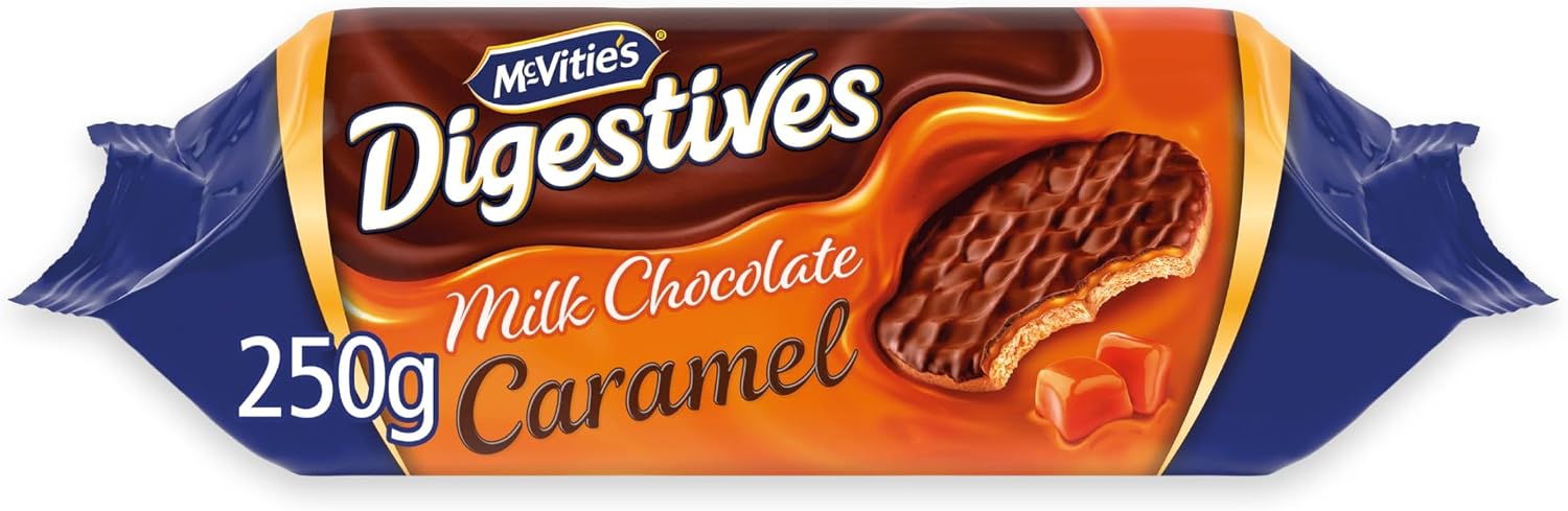 McVitie's Milk Chocolate Digestives Biscuits, The Caramel One, 250 g (Pack of 1)