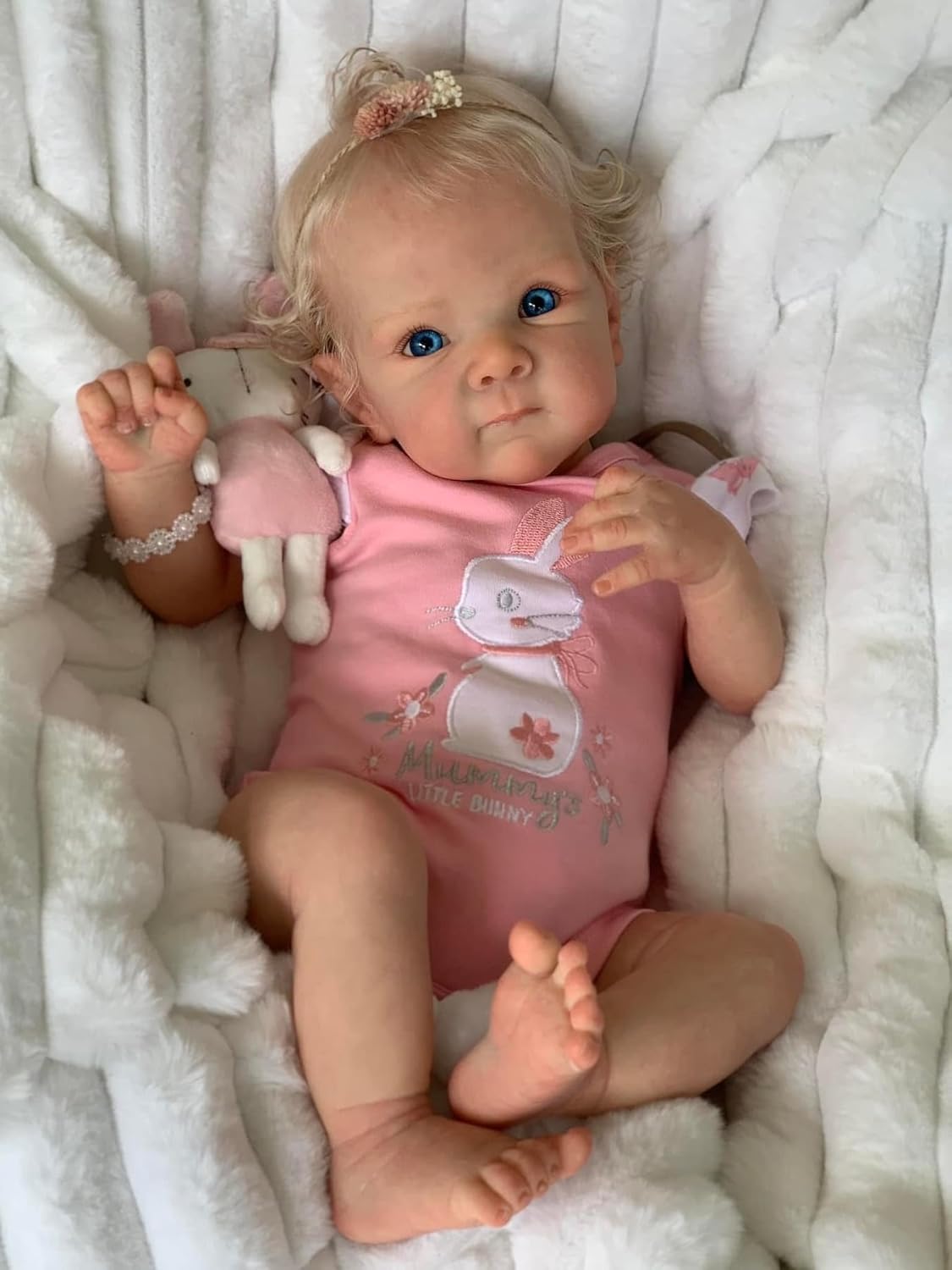 iCradle Reborn Dolls 18 Inch Reborn Doll 48cm Baby Doll Life Like Newborn Baby Realistic Newborn Doll Age 3+ (Including rabbit dolls)