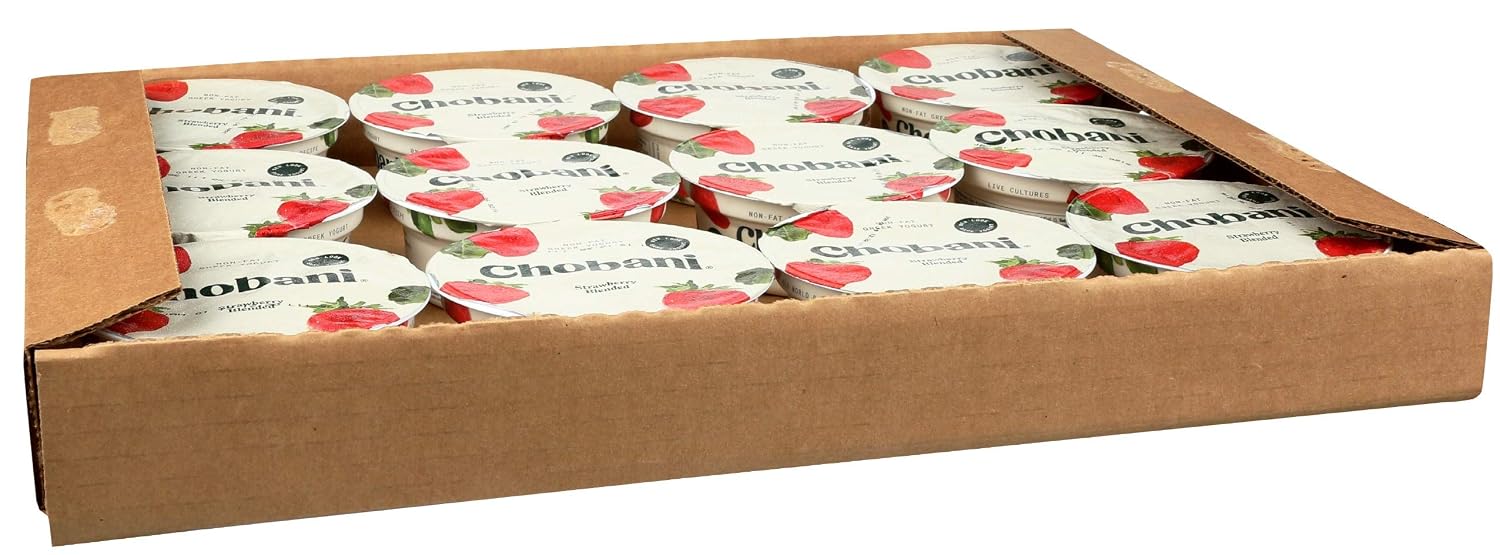 Chobani Strawberry Yogurt, 4 Ounce -- 12 per case.