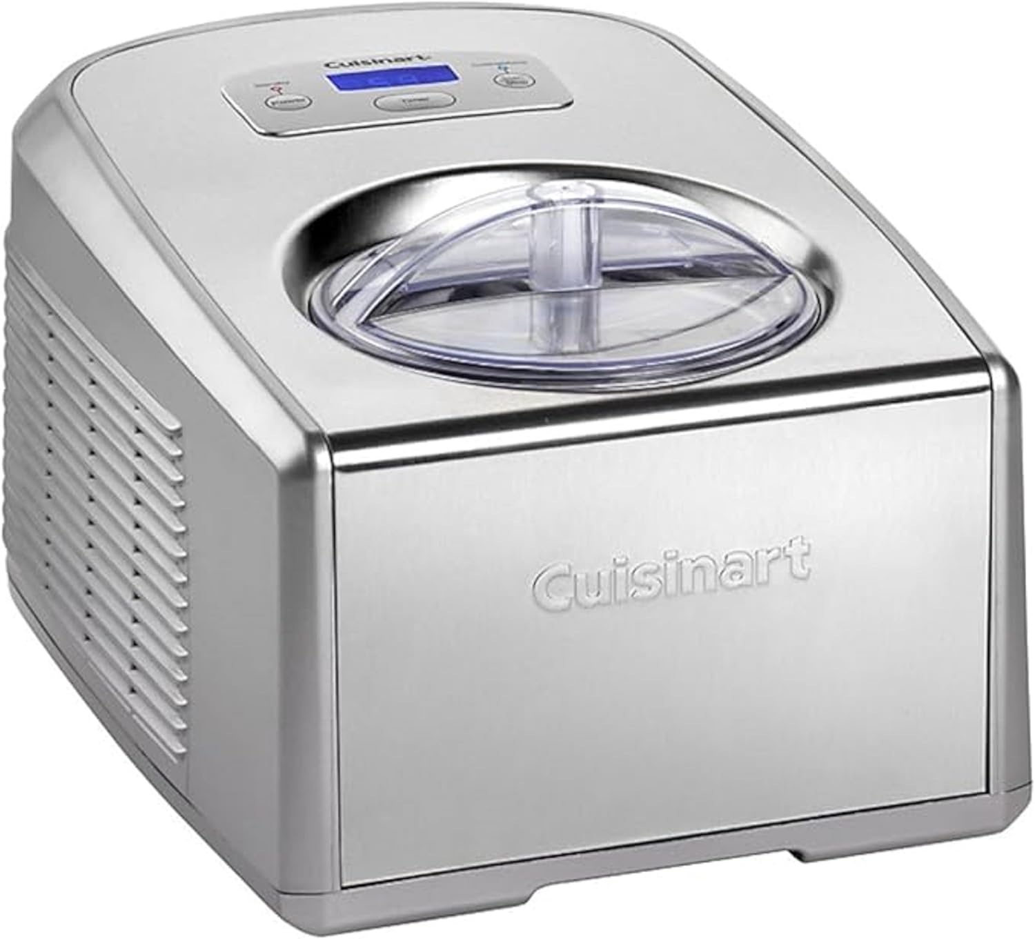 Cuisinart ICE100BCU Silver Professional Gelato, Ice Cream, Frozen Yoghurt and Sorbet Maker 1.5L, Stainless Steel, 150 W, 1.5 liters