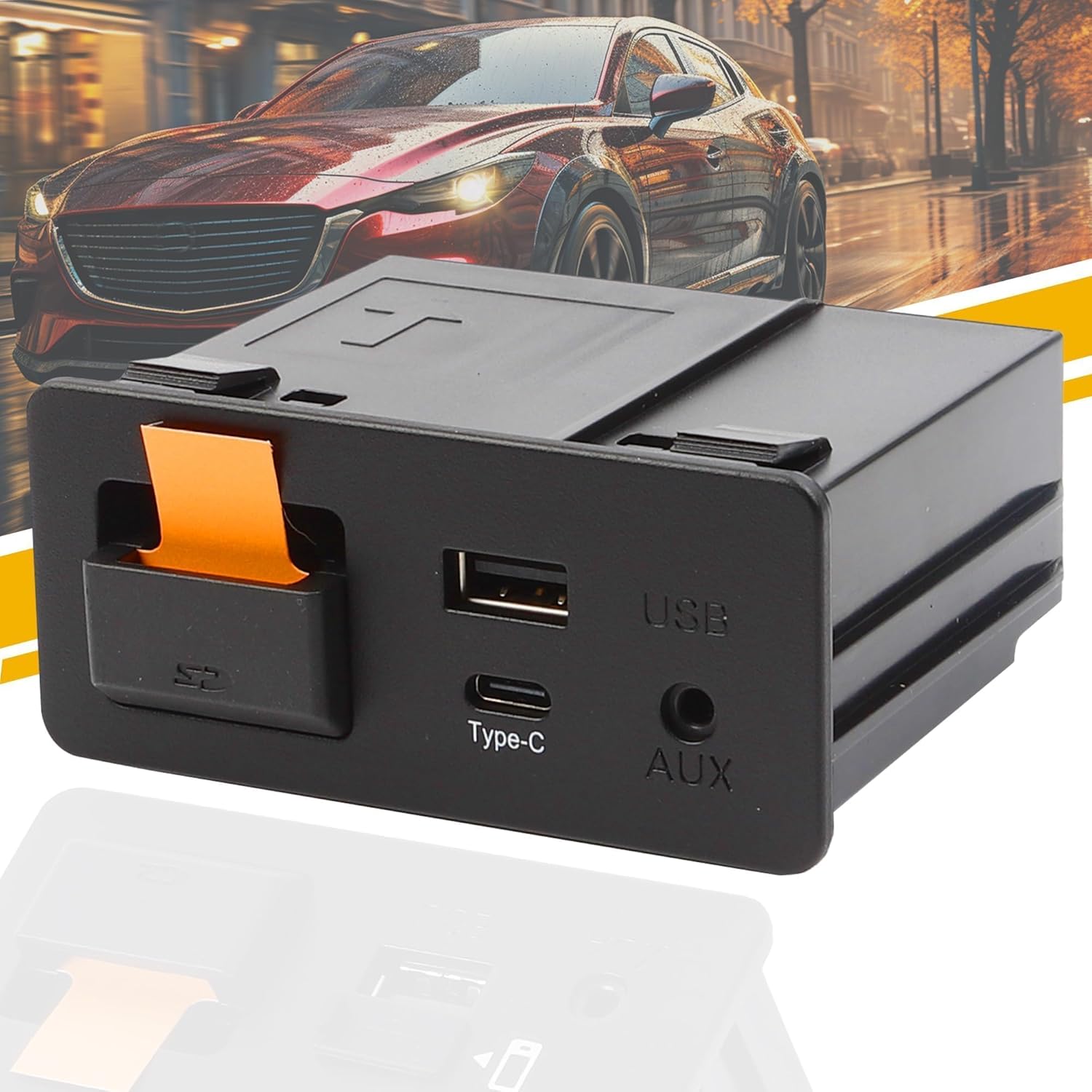 Dasbecan Type-C Wireless Mazda Carplay and Android Auto Retrofit Kit Compatible with Mazda 2/3/6/CX3/CX5/CX9/MX5 2015-2020, TK78-66-9U0C Adapter (Only Support Wireless Carplay NO Android Auto)