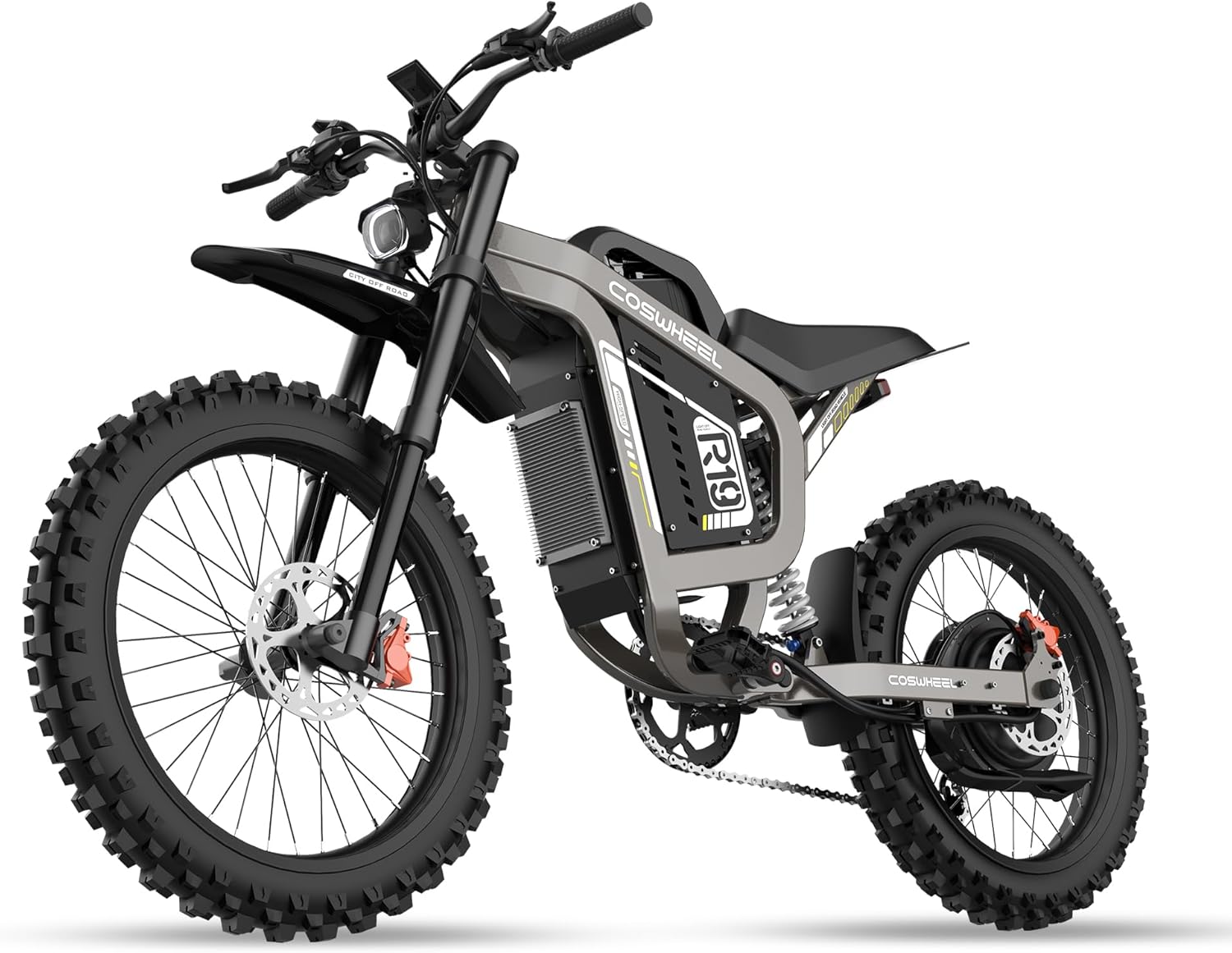Electric Bike for Adult, 72V 40AH Electric Dirt Bike, Peak 6000W 19” Tires, 50MPH Top Speed, 125 Miles Max Range, Electric Motorcycle Snow, Mountains, Off-Road Ebike for Teens