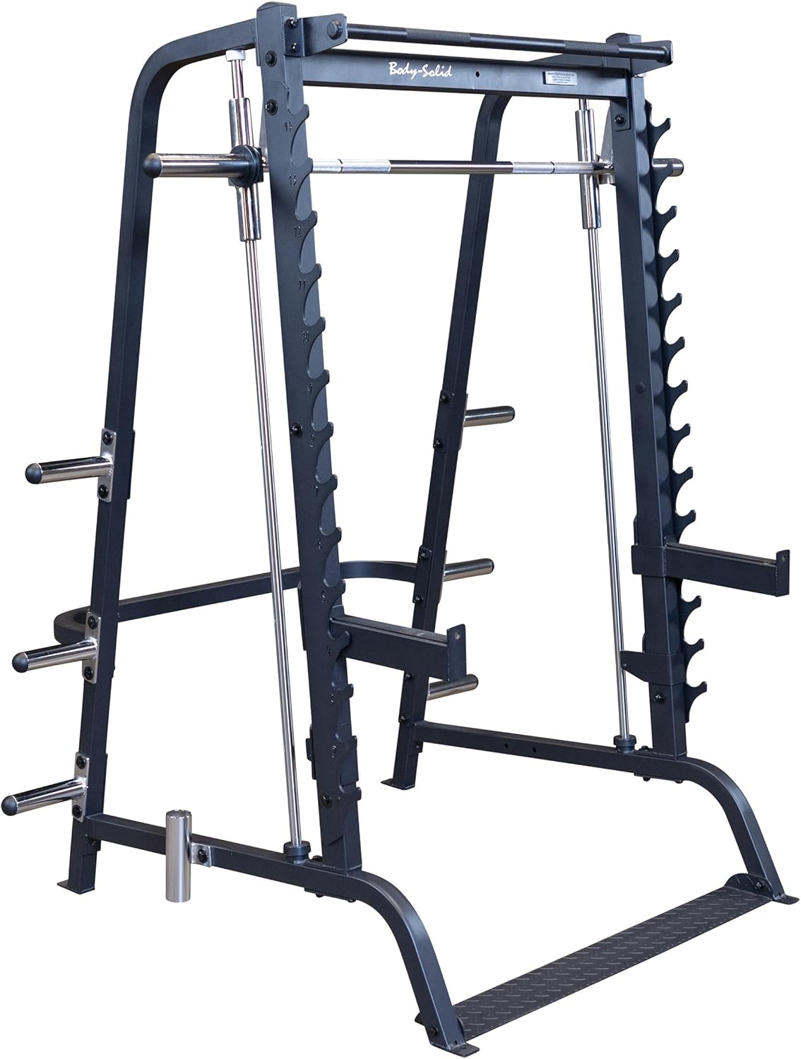 Body-Solid Precise 7° Angle Smith Machine Home Gym - Strength Training Equipment with Adjustable Safeties, Squat Rack Cage, Half Rack & Weight Cage Power Rack - Ideal for Amateurs & Professionals