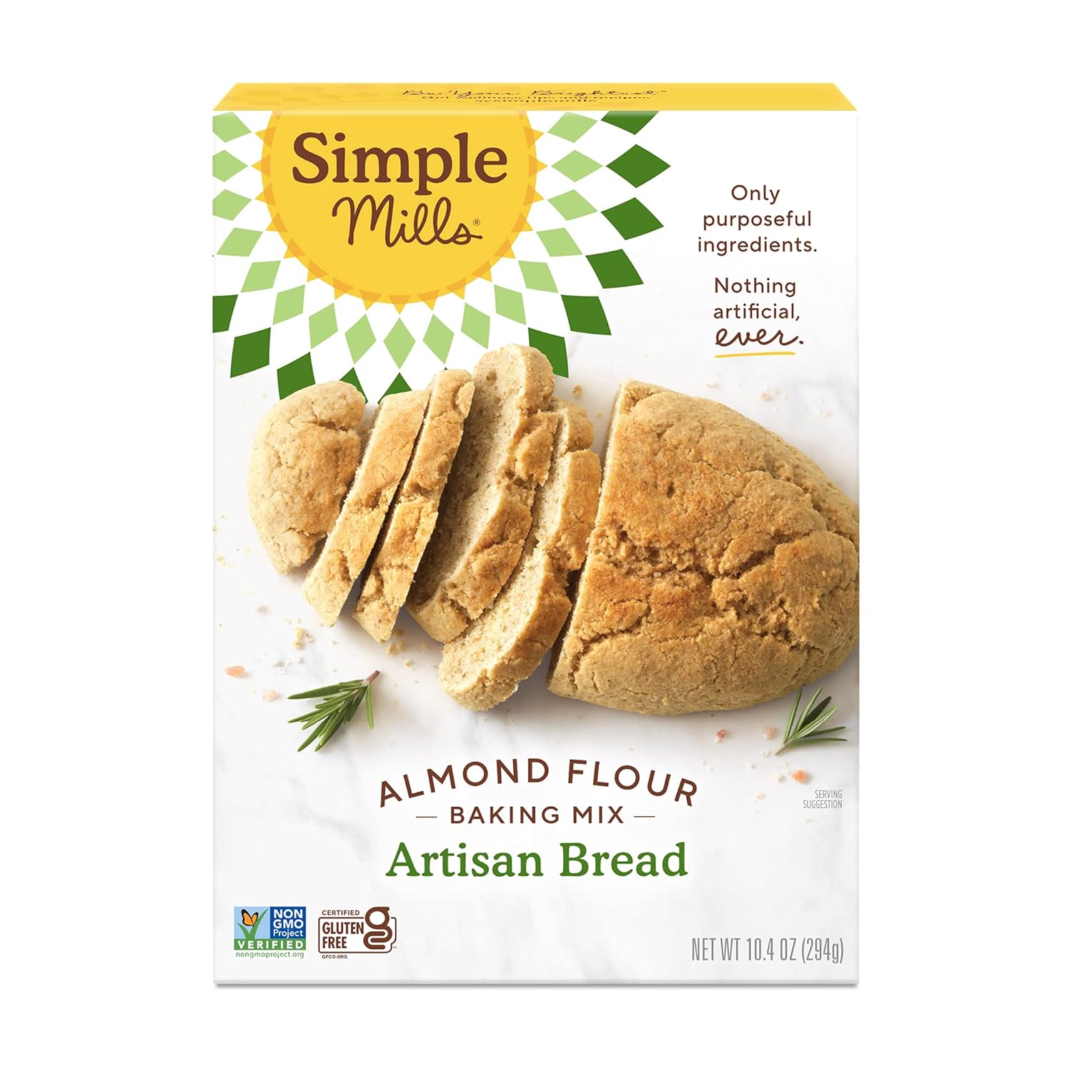 Simple Mills Artisan Bread Mix, net weight 10.4 Ounce