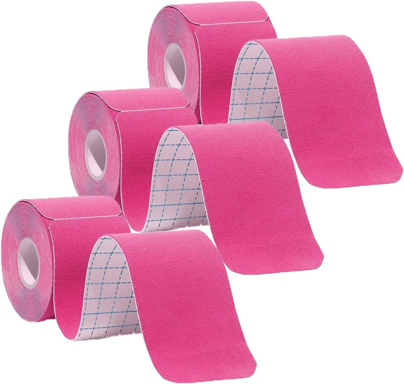 3 Rolls Kinesiology Tape Precut, Athletic Sports Tape Adhesive for Muscles Ankle Neck Knee Shoulder Promotes Recovery and Providing Support, (Total 60 Precut Strips Red)