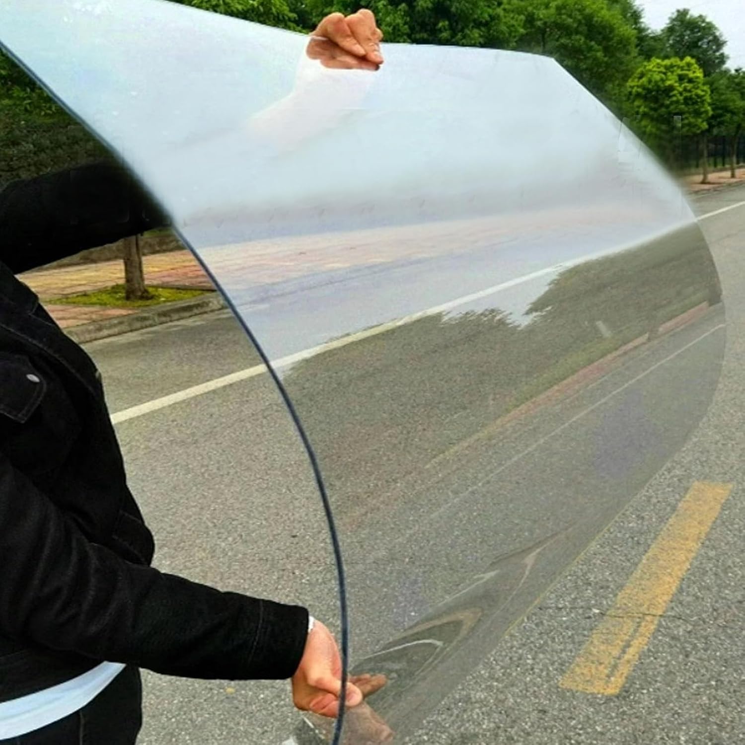 Clear Polycarbonate Sheets Plastic Roof Panel,Impact Resistant PC Board,Daylighting Panels,Pergola Carport Greenhouse Canopy Replacement Cover,Screws (1m x 2m(3.3ft x 6.6ft))