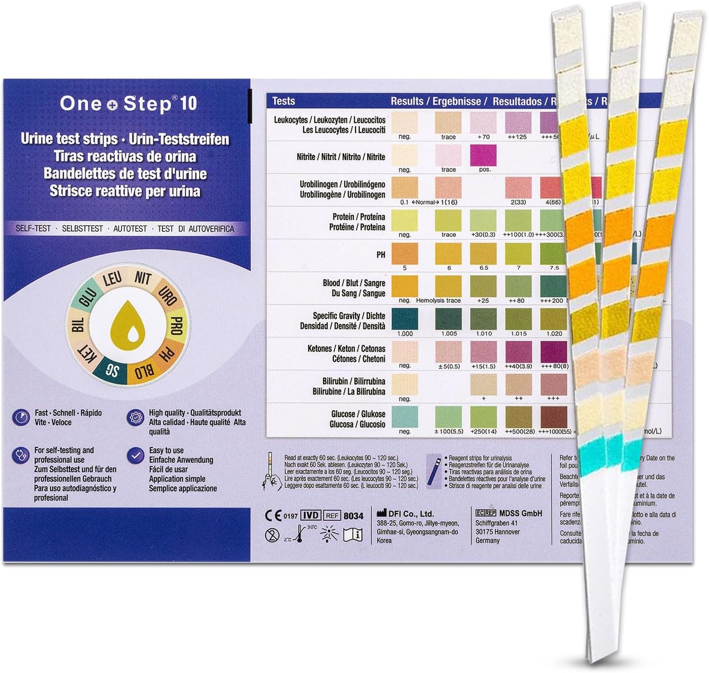 Family Health Urine Screening Test for Liver, Kidney, Heart, Blood, Urinary Tract (6 Tests)