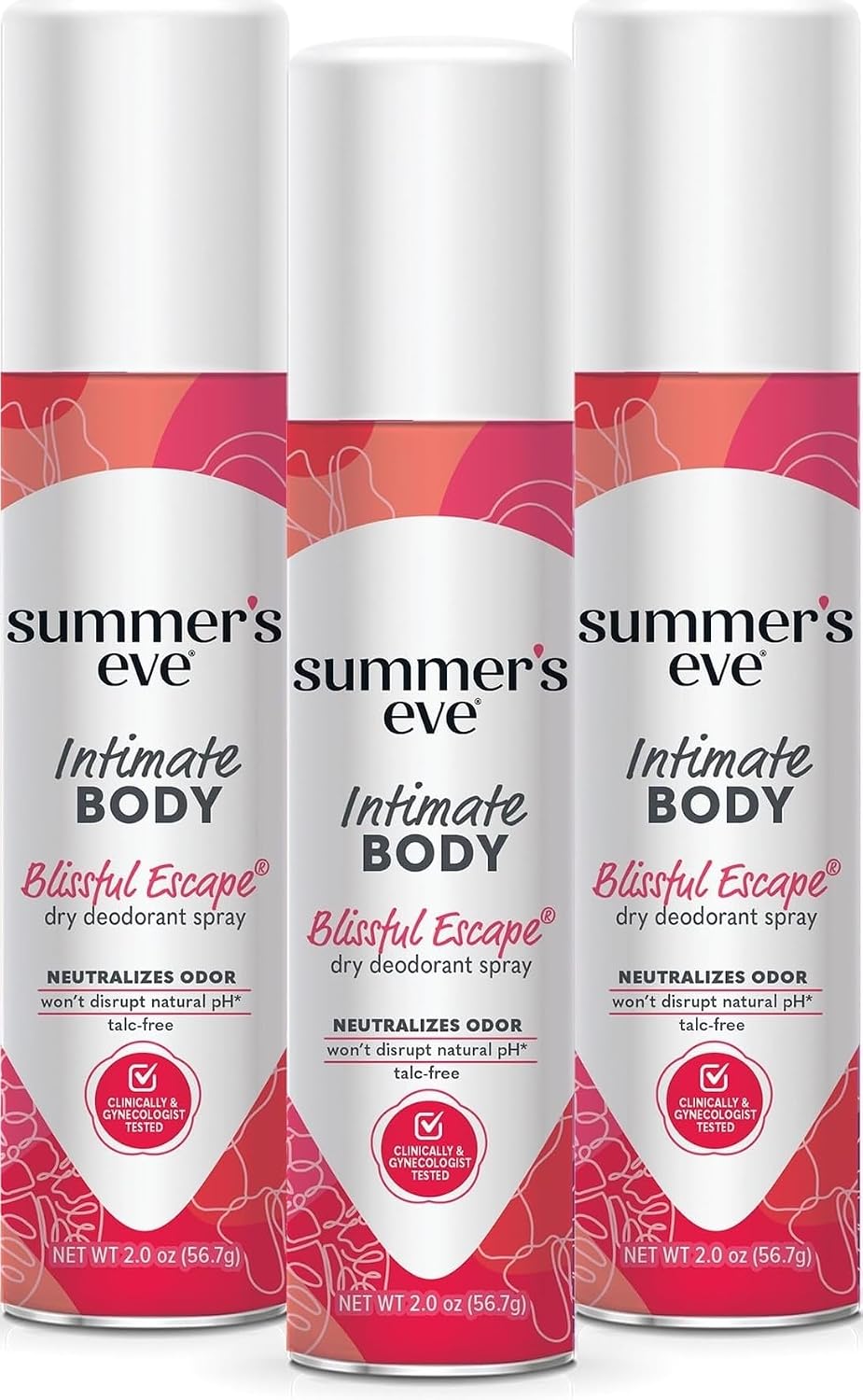 Summer's Eve Daily Refreshing Feminine Spray, Blissful Escape, 2 Oz, 3 Pk