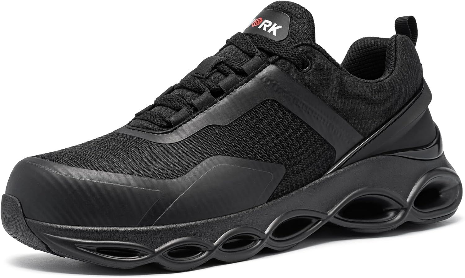 DYKHMATE Steel Toe Wide Shoes for Men Women Lightweight Safety Sneakers Fashion Work Shoes Comfortable Breathable Safety Toe Slip on Tennis Shoes