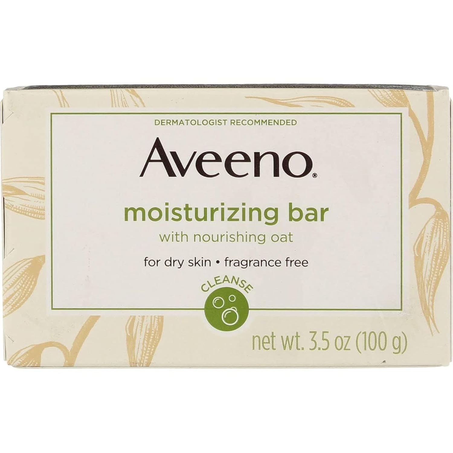 AVEENO Naturals Moisturizing Bar for Dry Skin 3.50 oz (Pack of 12) - Packaging May Vary