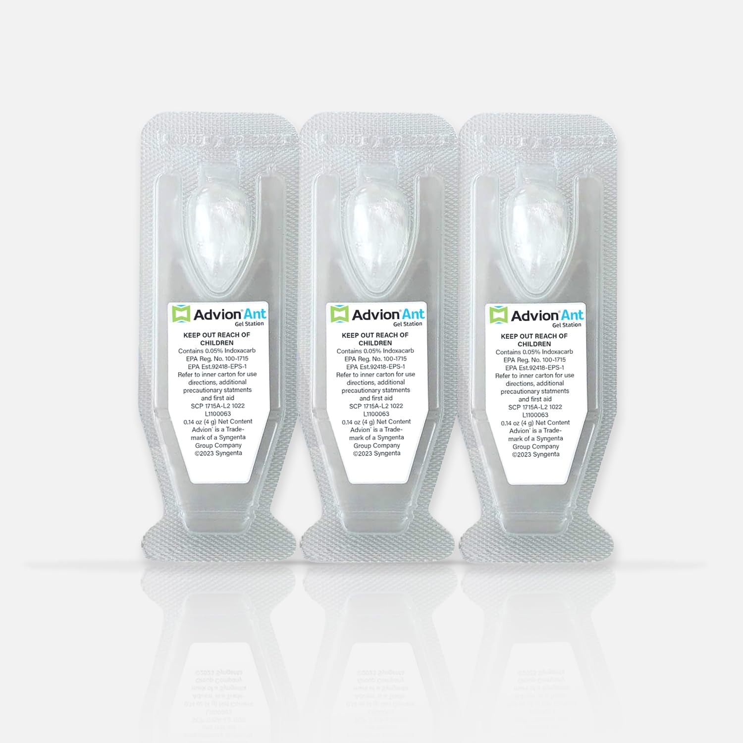Syngenta Advion Ant Gel Station Insecticide, Ready-to-Use Ant Gel Bait with The Active Ingredient Indoxacarb, Bait for Use Indoor and Outdoor, 1 Box (3 Total Stations)