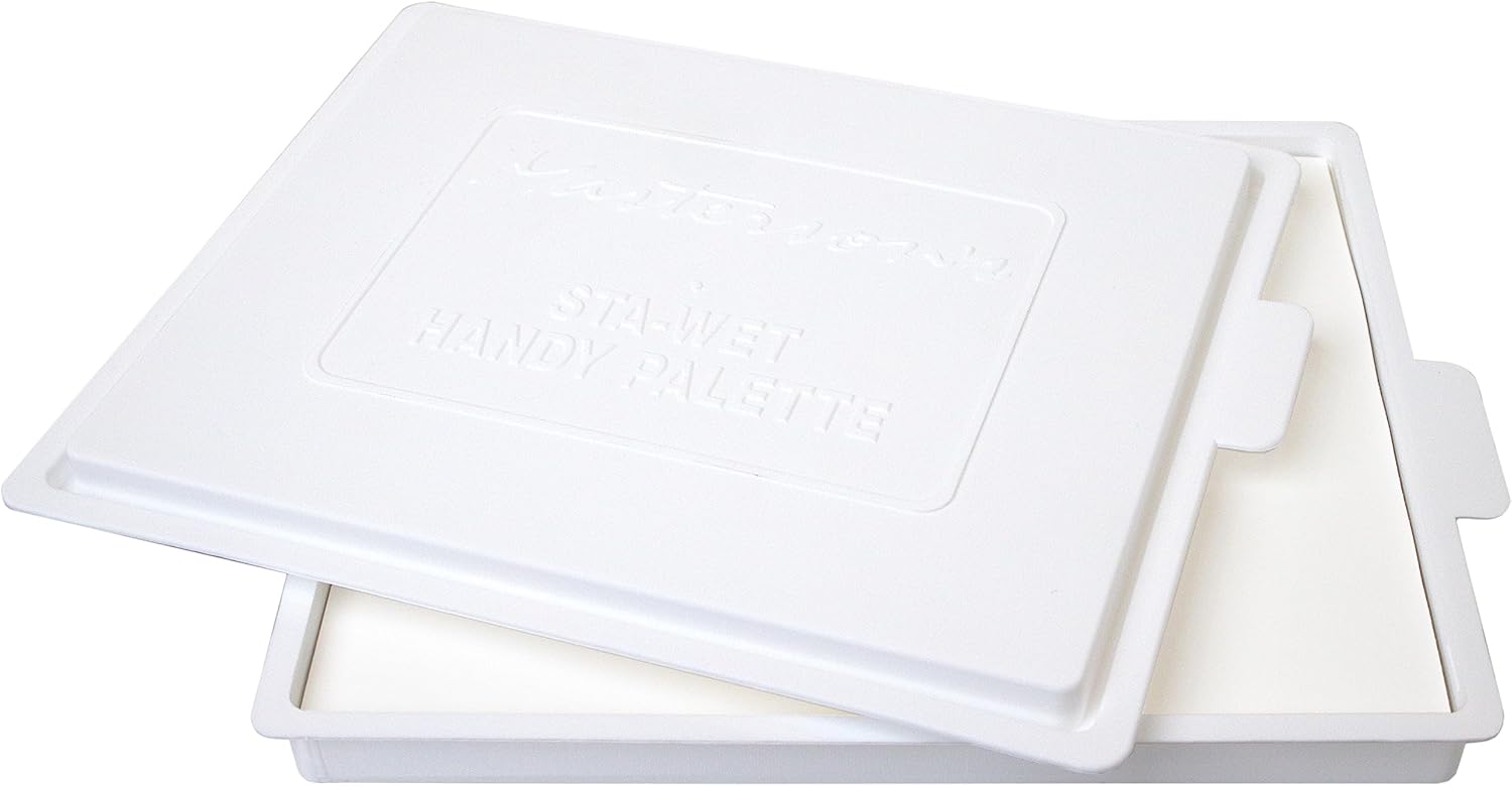 Masterson Sta-Wet Handy Palette Airtight Paint Palette Keeps Paint Fresh for Days 8.5X7 Inches, Made in USA