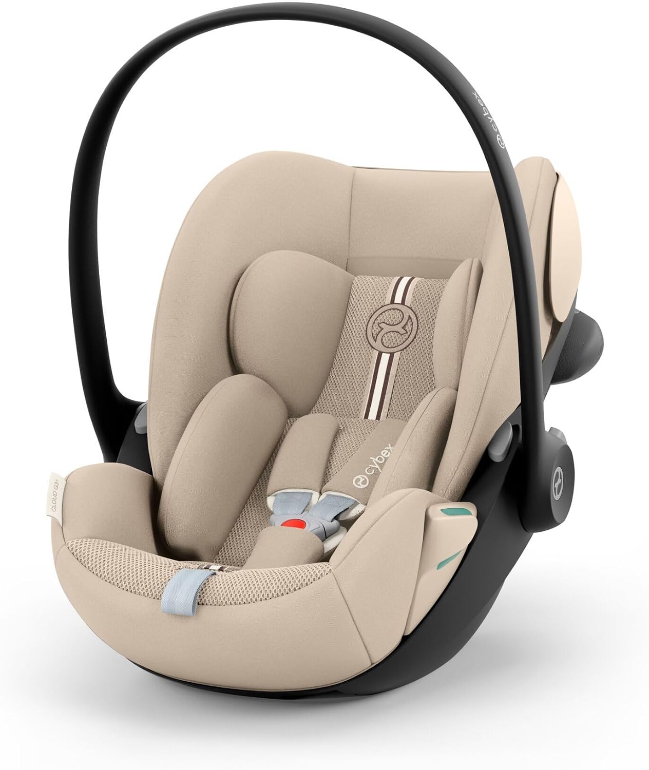 CYBEX Gold Cloud G3 Plus Baby Car Seat, from Birth to Approx. 24 Months, for Children from 40 cm to 87 cm, Max. 13 kg, 180° Rotation, Mesh Fabric, Incl. Newborn Insert, Almond Beige | From birth to 24 months, for children from 40 to 87 cm, max 13 kg, rotation 180°, mesh fabric, newborn reducer included