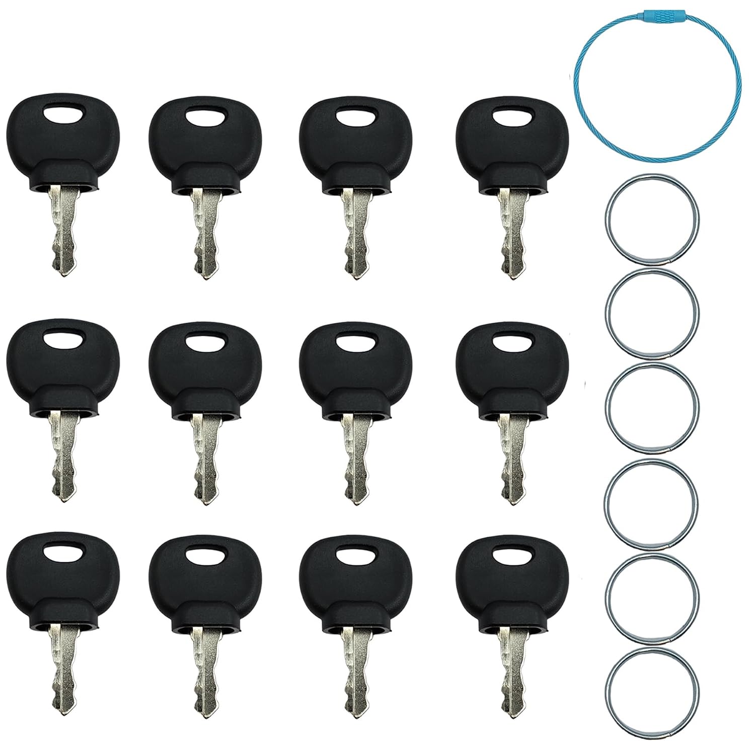 12PCS 14707 Heavy Equipment Ignition Key for Hamm Bomag Volvo Bobcat Caterpillar JCB New Holland Dynapac Terex Skytrak