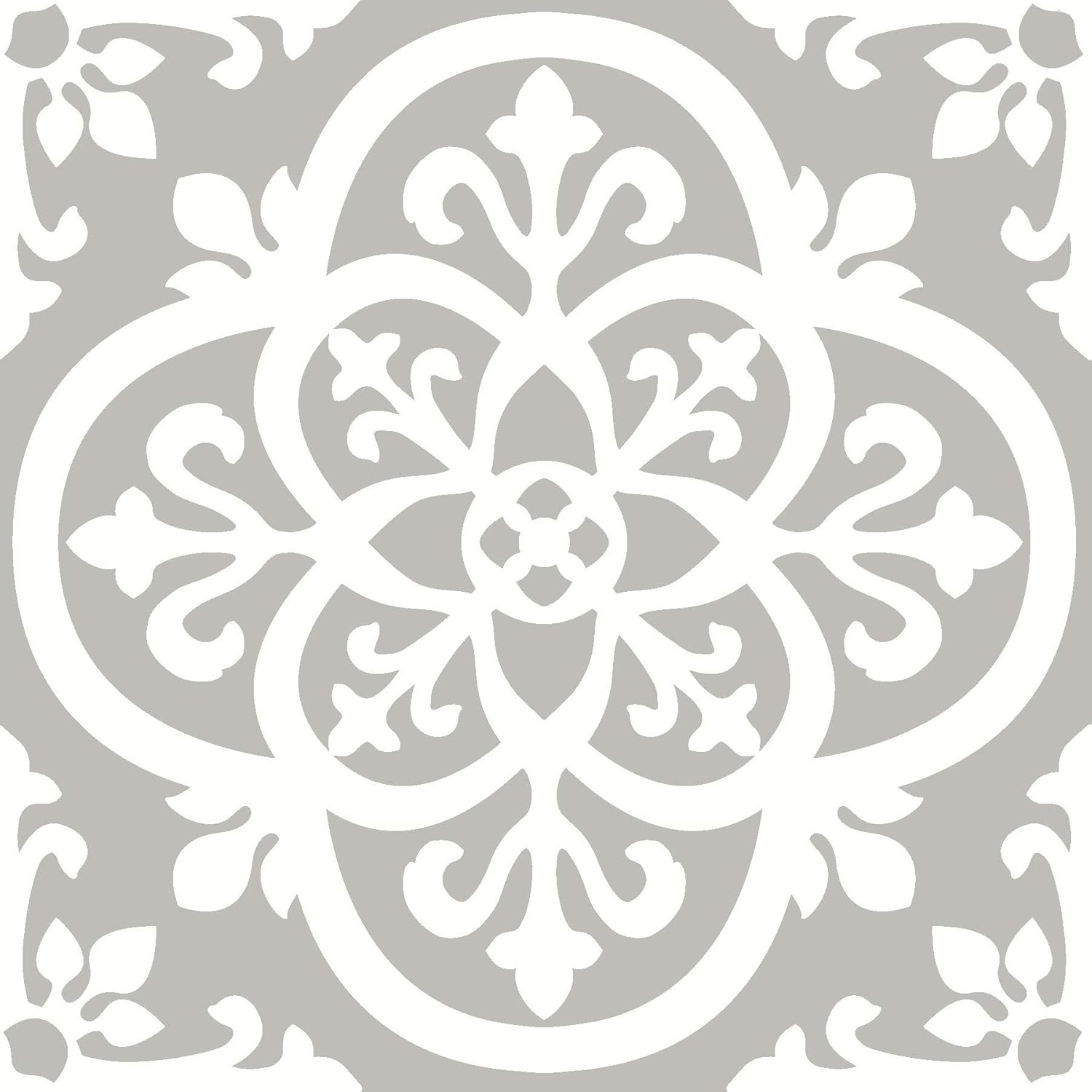 FloorPops FP2942 Medina Peel & Stick Floor Tiles, Grey