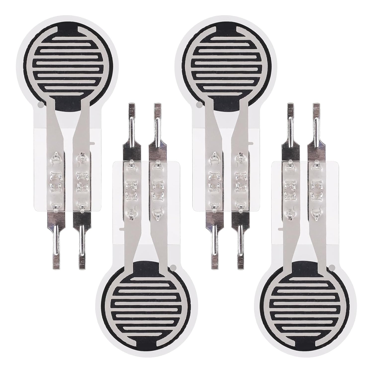 4Pcs Thin Film Pressure Sensor 20g-2Kg High Sensitivity Force Sensitive Resistor Force Sensor Pressure Sensors for Arduino DIY Industrial Precise Measurement Control