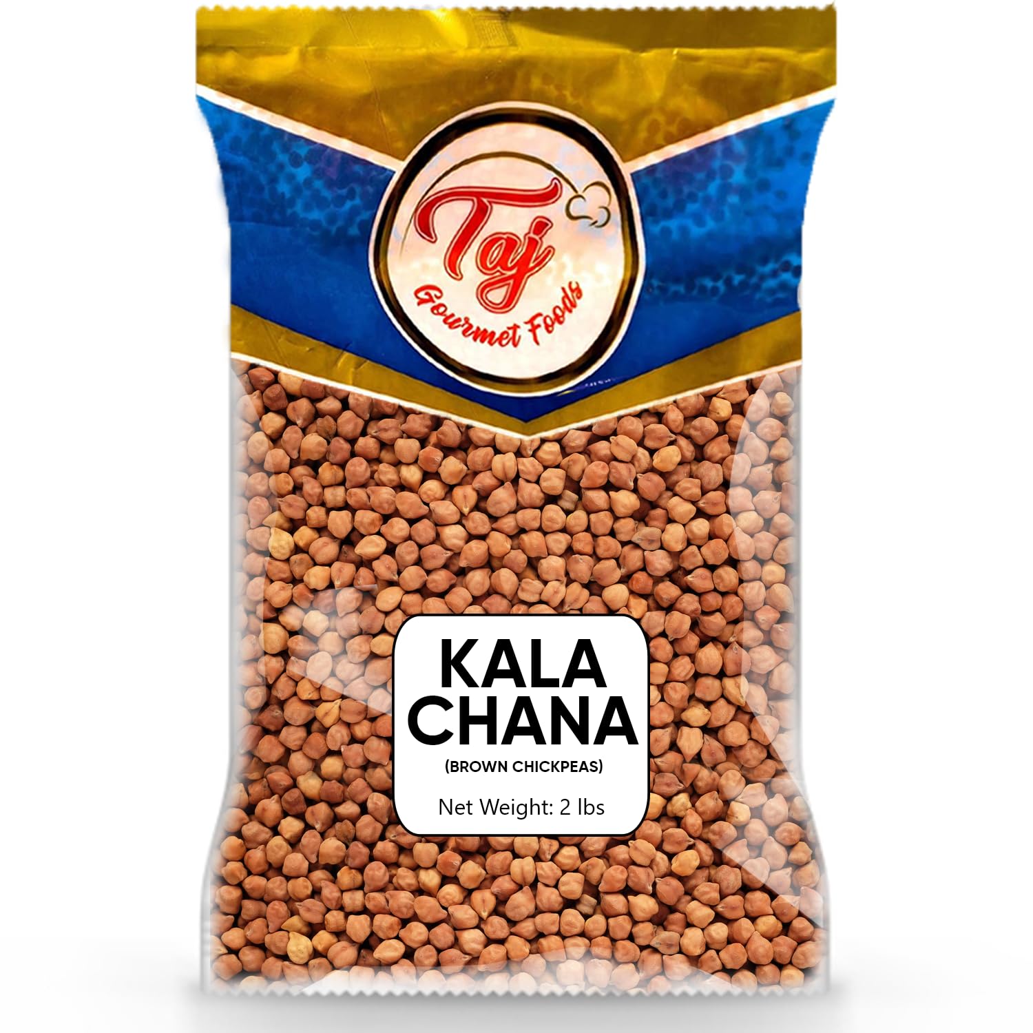 TAJ Premium Indian Kala Chana, Desi Chickpeas (2-Pounds)