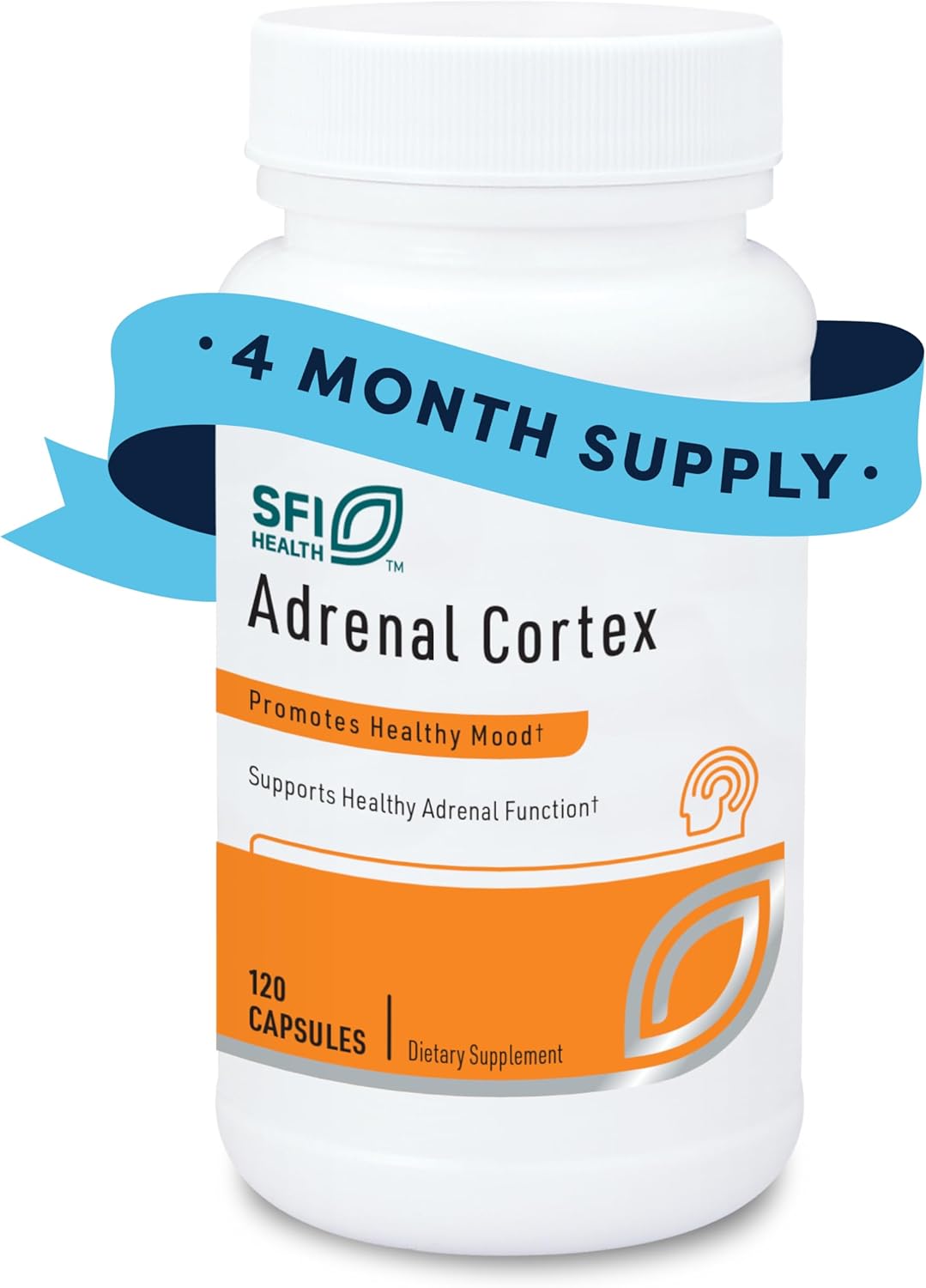 Klaire Labs SFI Health Adrenal Cortex - Targeted Adrenal Support Supplements for Cortisol Health - Purified, BSE-Free Lyophilized Extract from Pasture-Fed Bovine (120 Capsules)