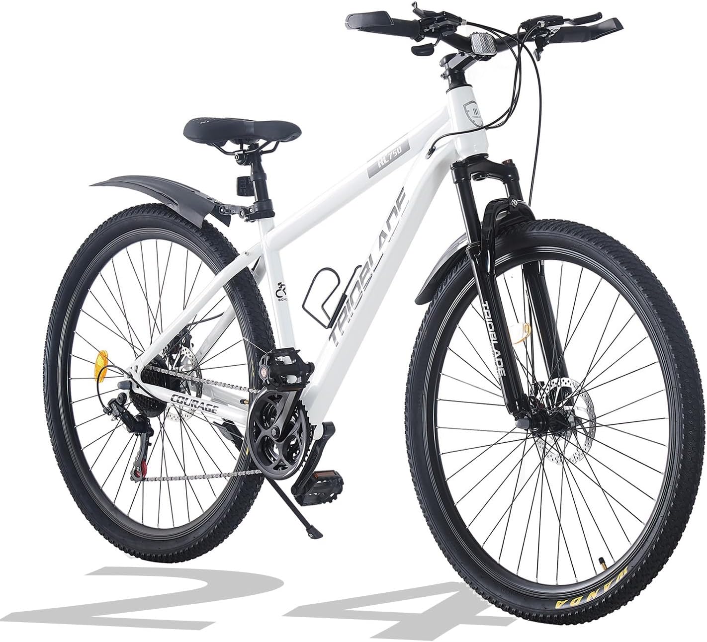 TRIOBLADE 24/26/27.5/29 Inch Mountain Bike 21 Speeds Bike 17.5 Inch Lightweight Aluminium Frame Bicycle for Adult Men Women, Lockout Suspension Fork, Dual Disc Brake