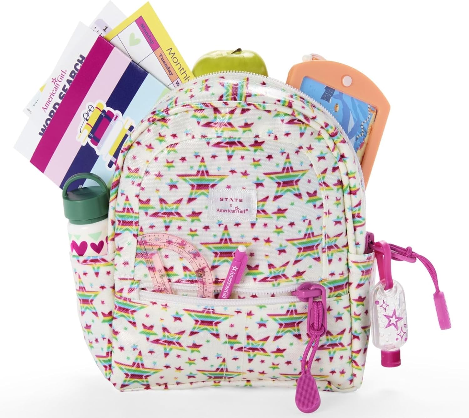 American Girl Truly Me 18-inch Doll Star Student Backpack Playset with Doll Tablet & Reversible Screens, For Ages 6+