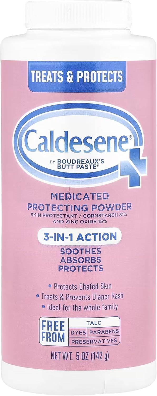 Caldesene Medicated Protecting Powder with Zinc Oxide & Cornstarch-Talc Free, 5 Ounce