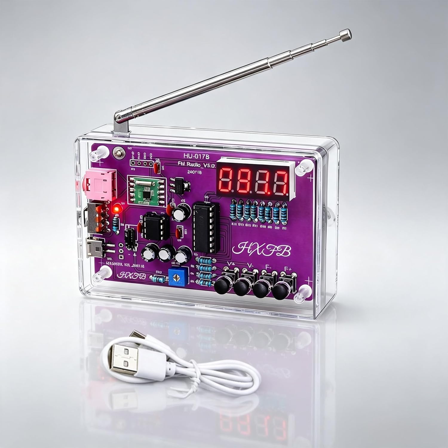 Gikfun Portable FM Radio Kit Soldering Practice Electronic Soldering Hobbyist Kit FM 87-108MHz with 2 Power Modes EK2163