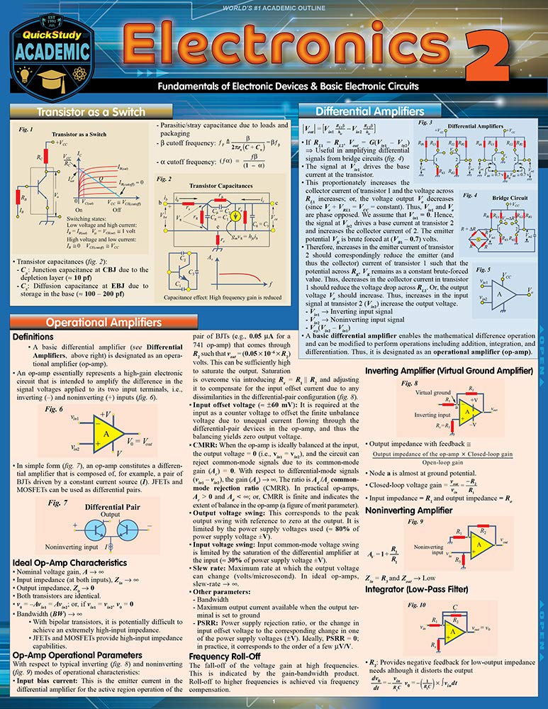 Electronics 2: a QuickStudy Laminated Reference (Quickstudy Reference Guide)