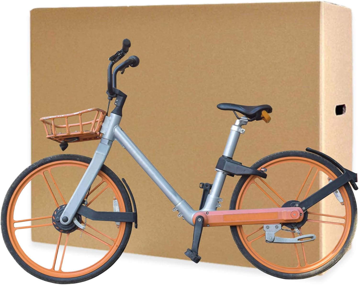 SelfHold Double Wall Cardboard Bike Shipping Box With Handles - Bicycle Postal Packaging for Safe Transit & Storage (Available in 12 Sizes) (800 x 235 x 650mm)