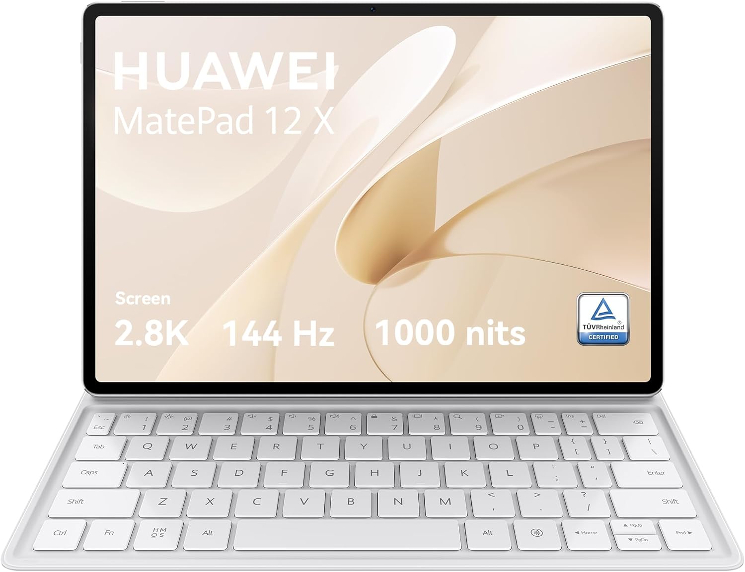 HUAWEI MatePad 12 X PaperMatte Edition WIFI Tablet, 12-inch 2.8K FullView Display, 144 Hz Refresh Rate, 1000 nits,12GB+256GB,with Keyboard, Painting APP GoPaint, NearLink, 10100 mAh Battery White