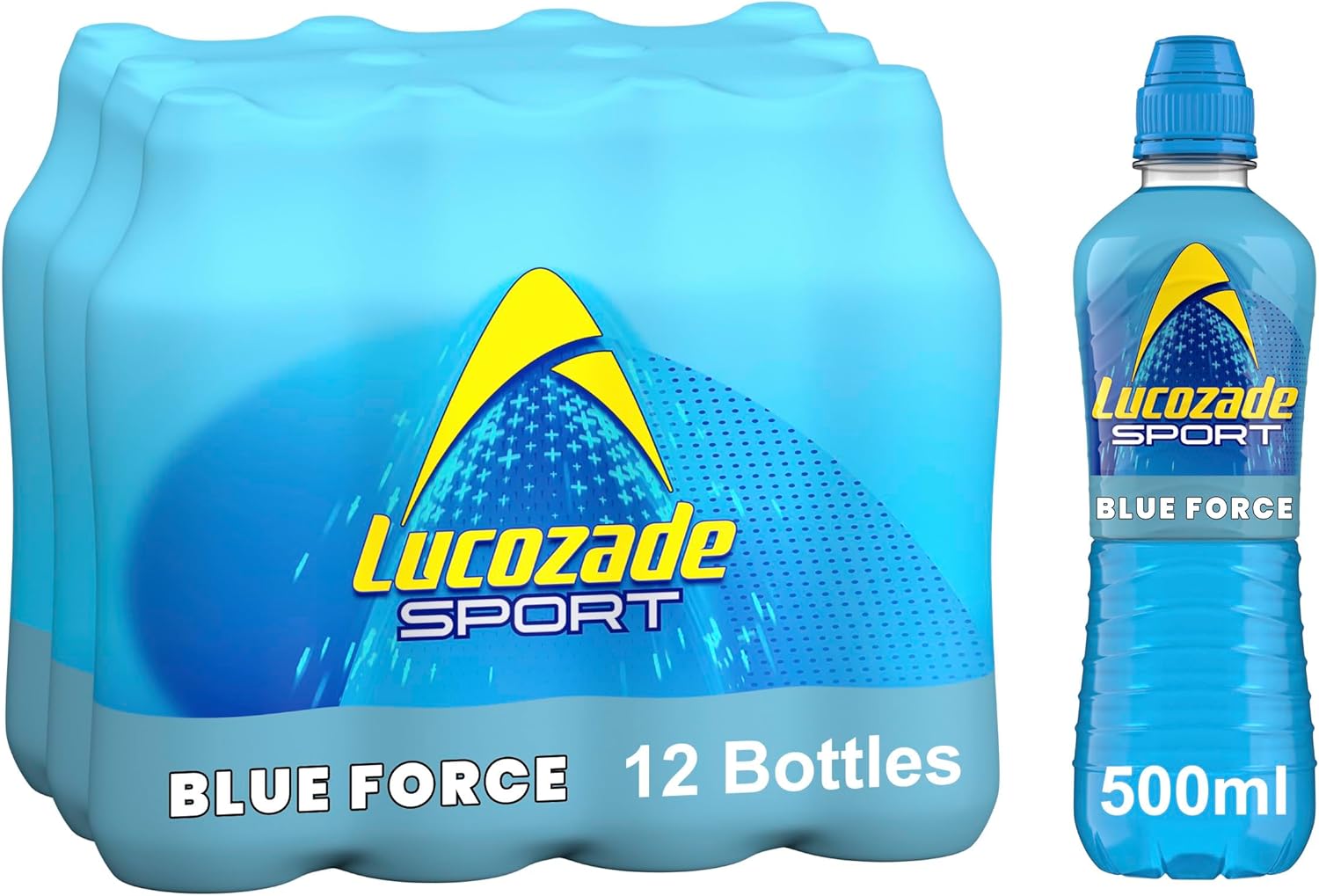Lucozade Sport Body Fuel - Blue Force 12x500ml Isotonic sports drink, with Electrolytes and Vitamin B3 Still | Bursting with Flavour