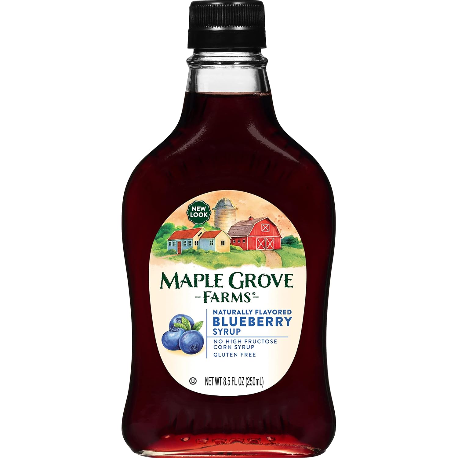 Maple Grove Farms Flavored Syrups, Blueberry, 8.5 Ounce