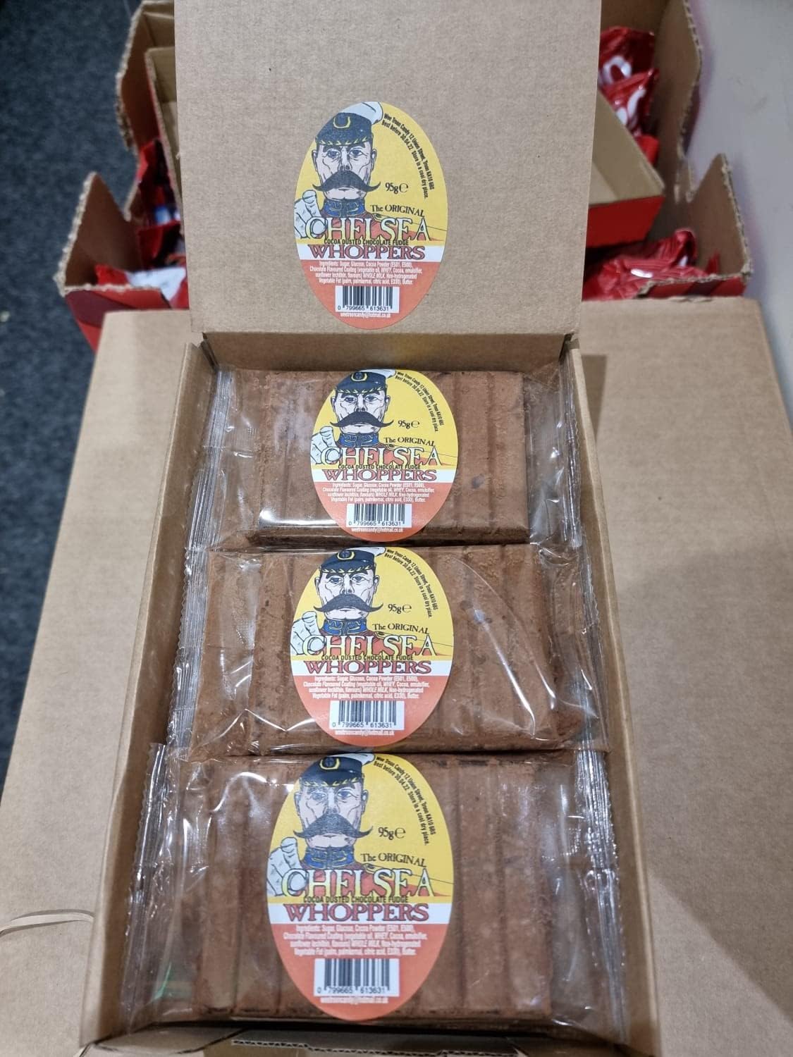 The Original Chelsea WHOPPERS Cocoa Dusted Chocolate Fudge ( 95 G Tablet ) 24 in A Box