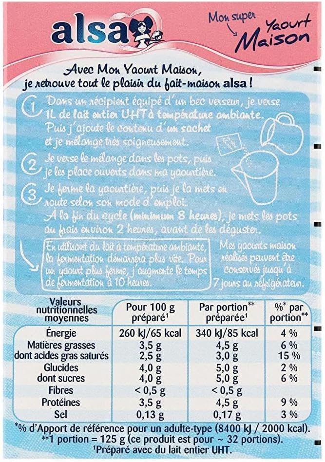 Alsa - Special Yogurt Lactic ferments - 8G - Price Per Unit - Fast Delivery