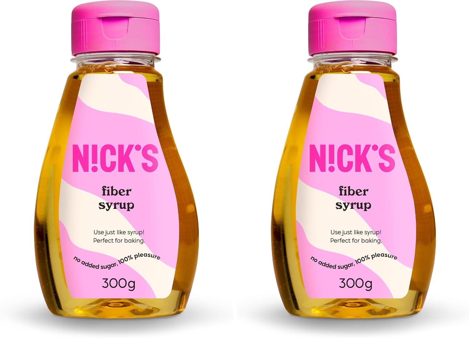NICKS Clear Fiber Syrup (300g) Keto Sweetener Natural Sugar Alternative No Added Sugar, Vegan, Gluten Free (Pack of 2)