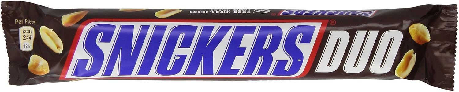 Mars Snickers Duo Chocolate Bar 95.4 g (Pack of 32)