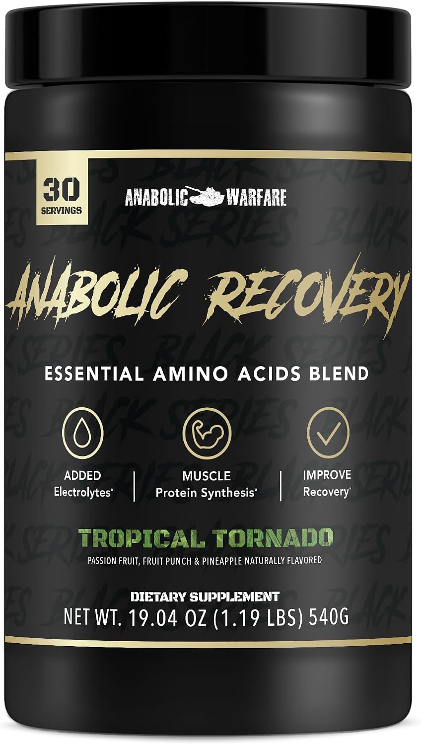 Anabolic Recovery, Essential Amino Acids, Post Workout Recovery, Premium Hydration, Build Muscle* (Tropical Tornado, 30 Servings)