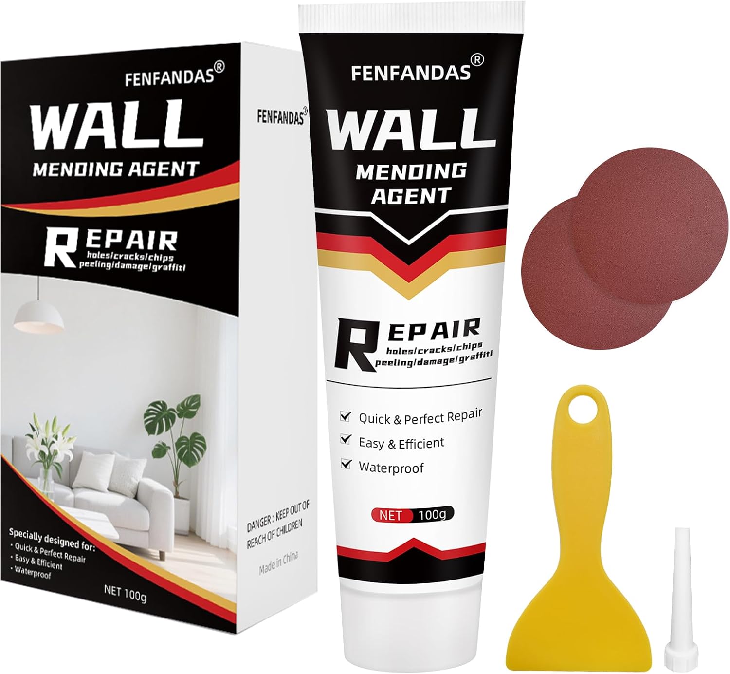 Drywall Repair Kit, Drywall Hole Patch Repair Kit Spackle Wall Repair Kit