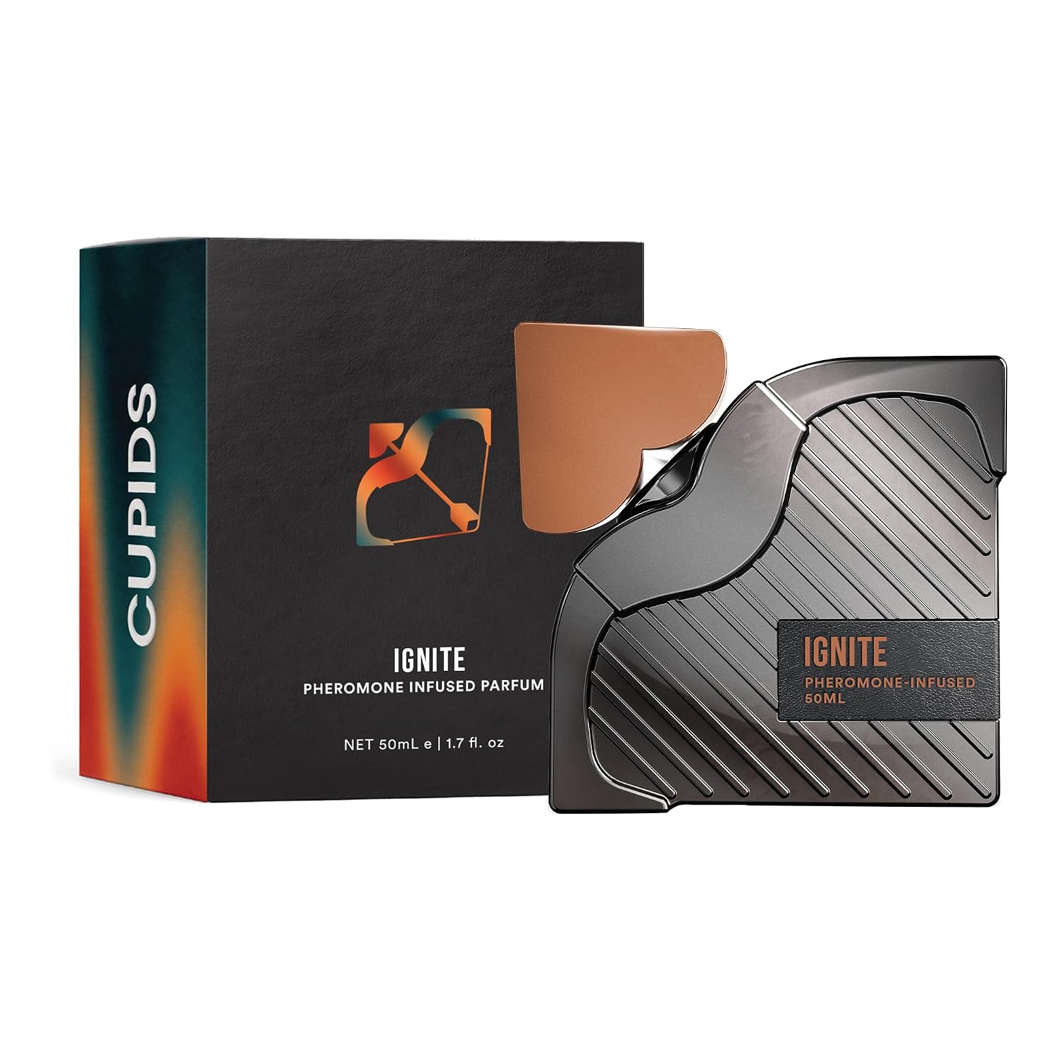 Cupids Ignite Pheromone Cologne for Men – High Concentration 21% Parfum (1.7 fl oz) – Green Woody Scent with Androstenol – Long-Lasting Magnetic Fragrance for Romantic Attraction – Made in USA