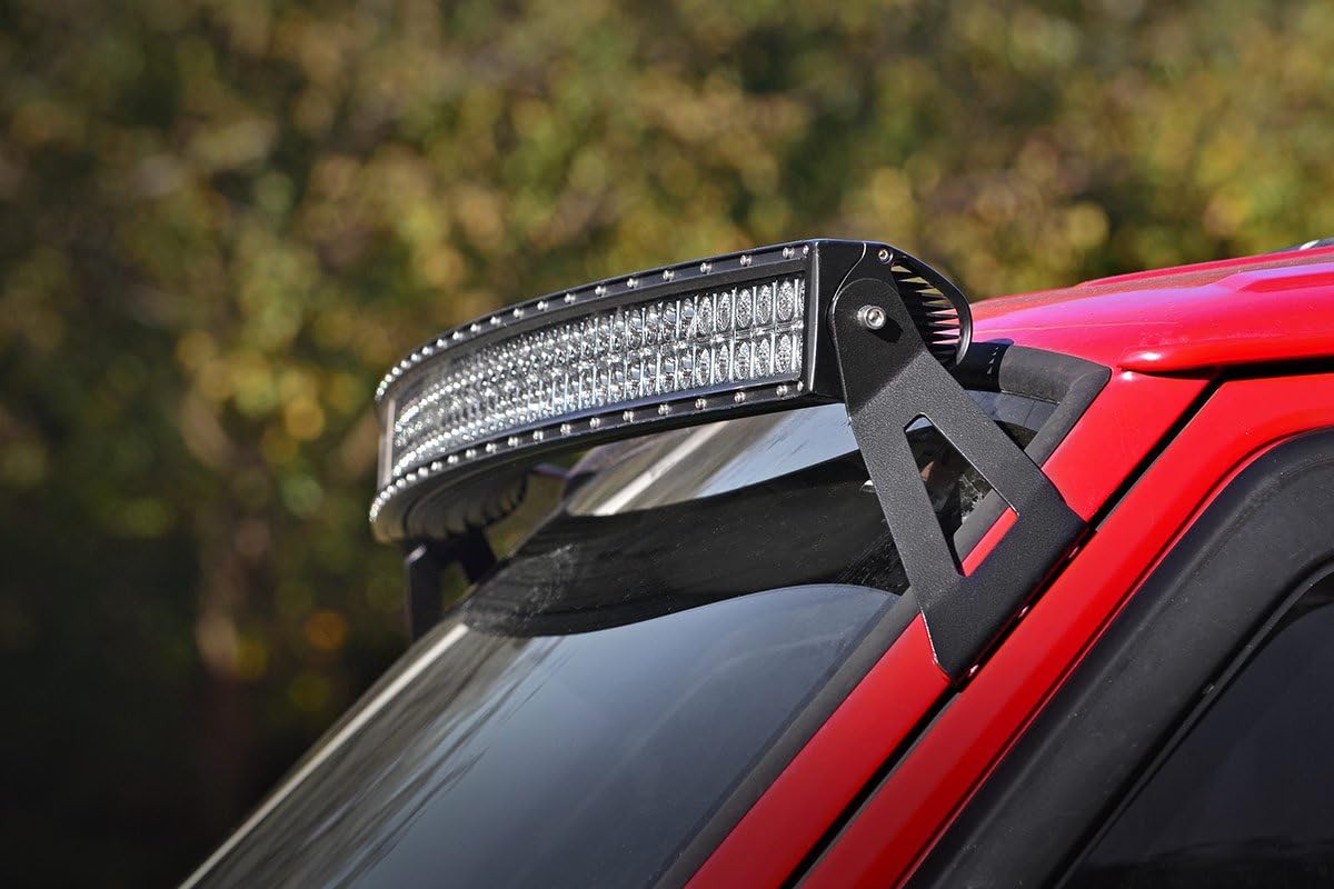 Rough Country 50" LED Windshield Brackets for 1984-2001 Jeep Cherokee XJ - 70517