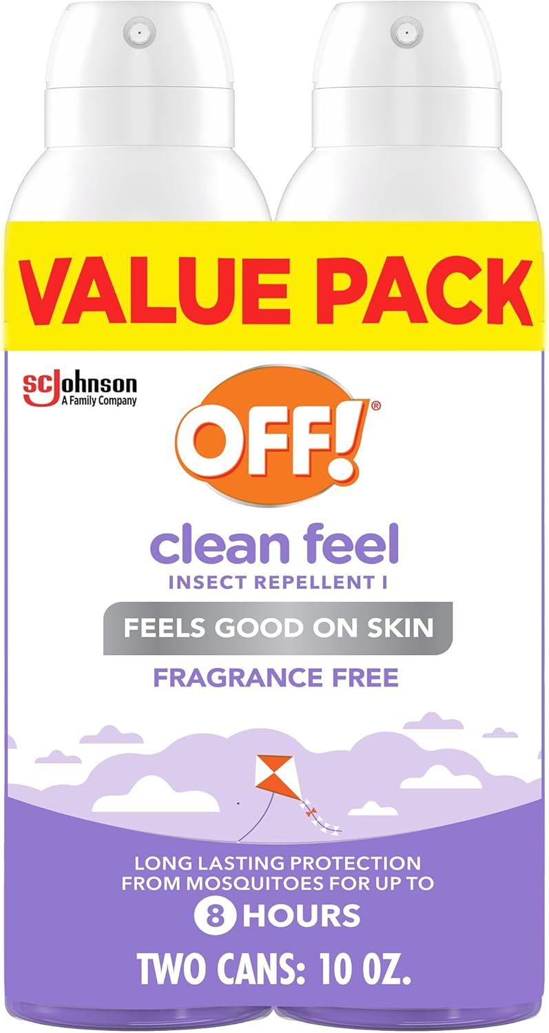 OFF! Clean Feel Picaridin Insect Repellent Aerosol Value Pack, 2 Cans, 10 oz Total