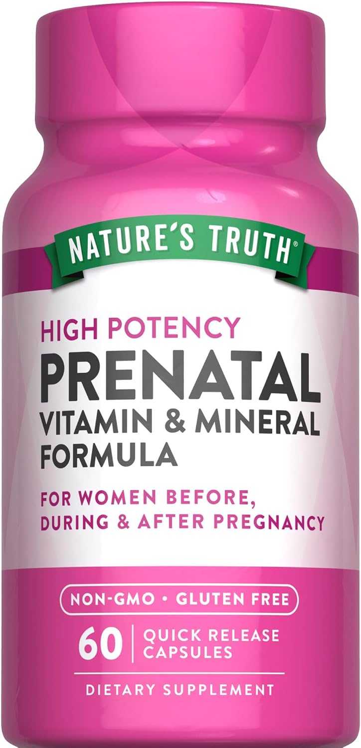 Nature's Truth Prenatal Vitamins with Folic Acid | 60 Capsules